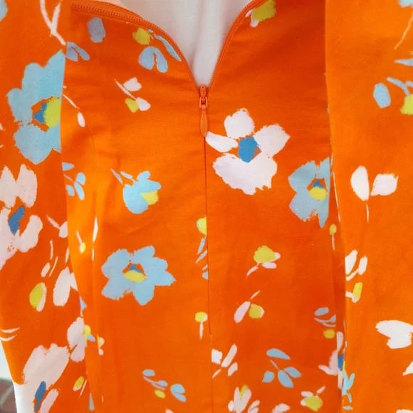 Tyler Boe Stella Dress - Size XS – Orange Floral – Sleeveless - Picture 8 of 15